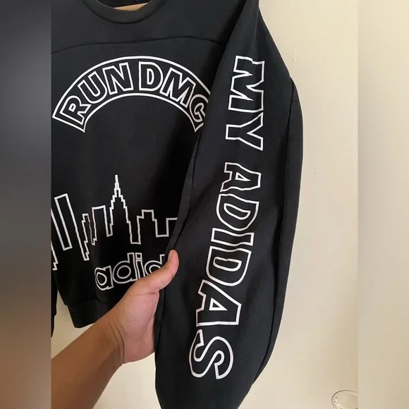 RARE 2014 Adidas Originals Run DMC New York City 1982 Pullover  Sweatshirt L - Picture 5 of 8